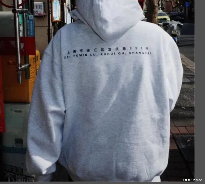 Grey XL S LOGO L Shanghai BOX M HOODED SWEAT 0905